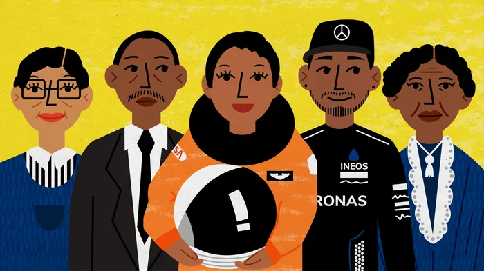 Illustration of diverse notable Black historical figures for Black History Month