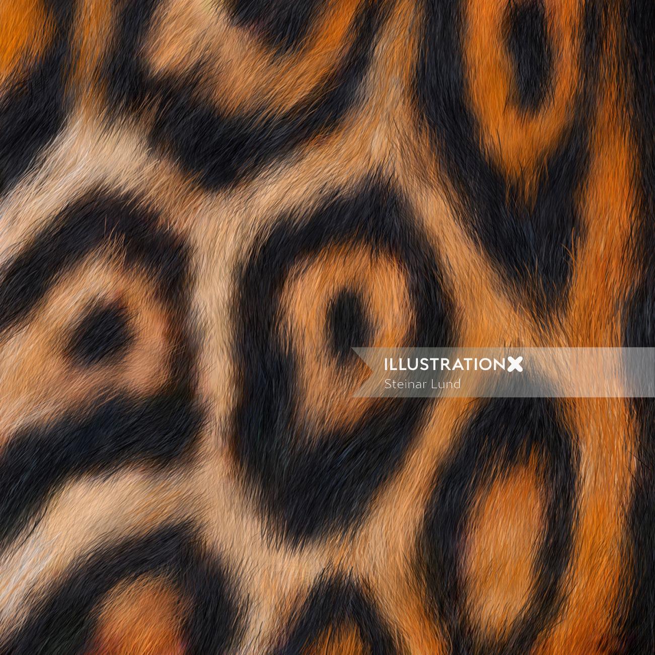 Pele de jaguar de animais