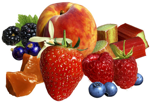 3d rendering art of fruits