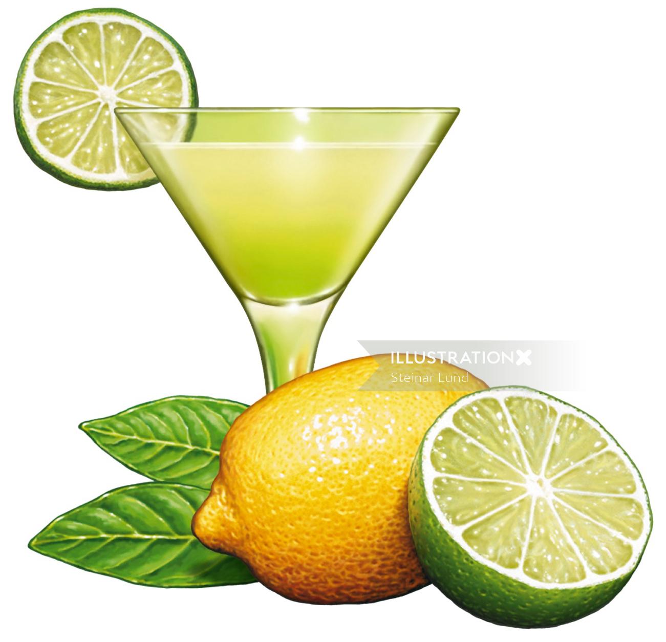 Cocktail de Margarita com frutas