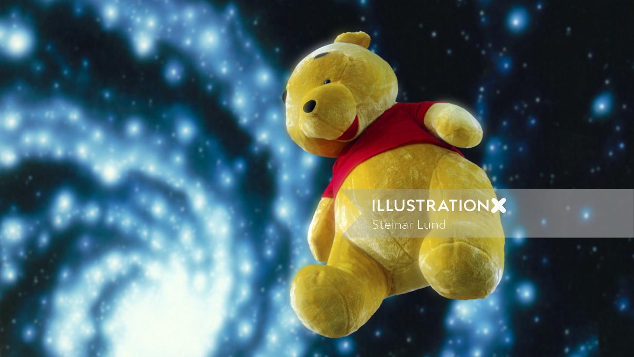 Fantasy Illustration of Teddy Bear