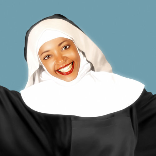 portrait of happy nun