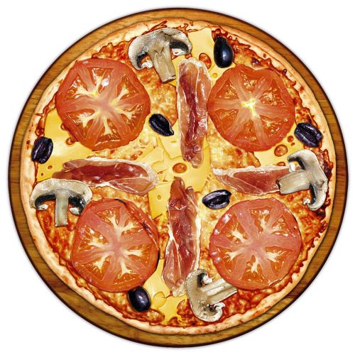 Pizza acrylic painting
