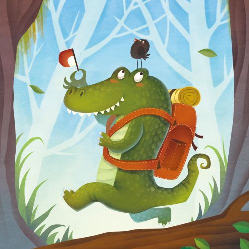 Comic crocodile illustration by Steve Dorado