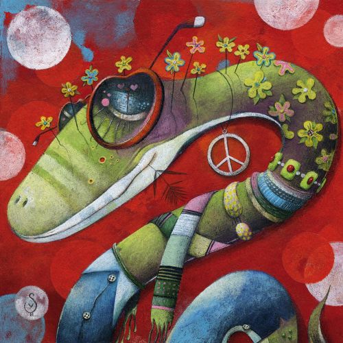 snake, hippie, sixties, peace, flowers, flower power,psychedelic