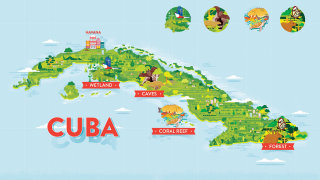 キューバのベクトルマップ