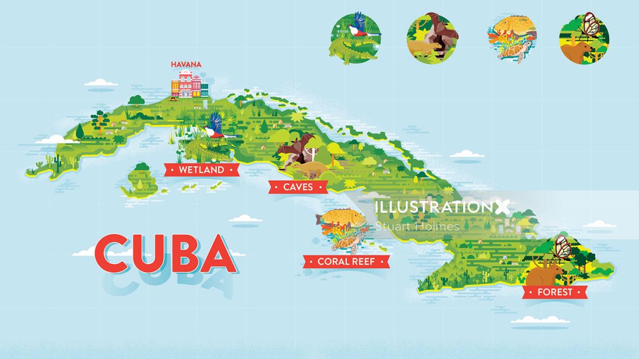 ベクトル地図キューバ