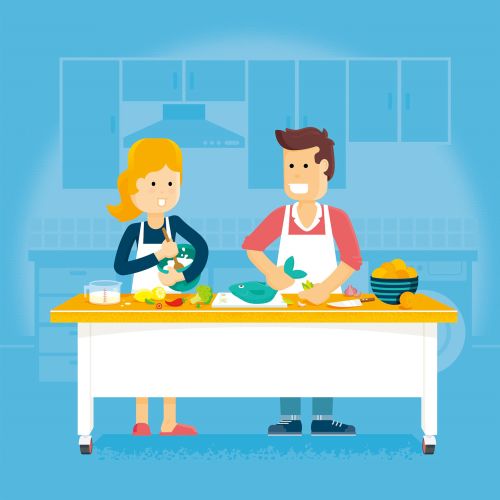 People Cooking together