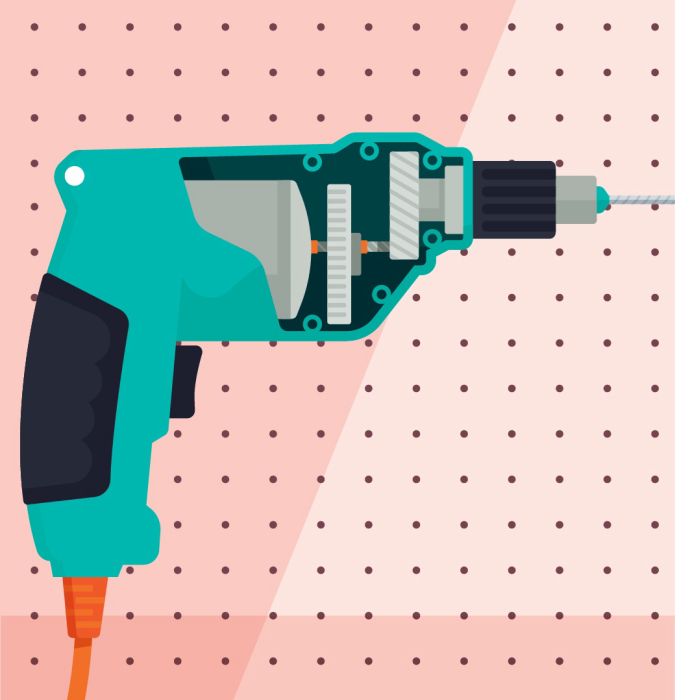 gif animation of drilling machine