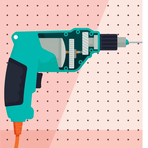 gif animation of drilling machine