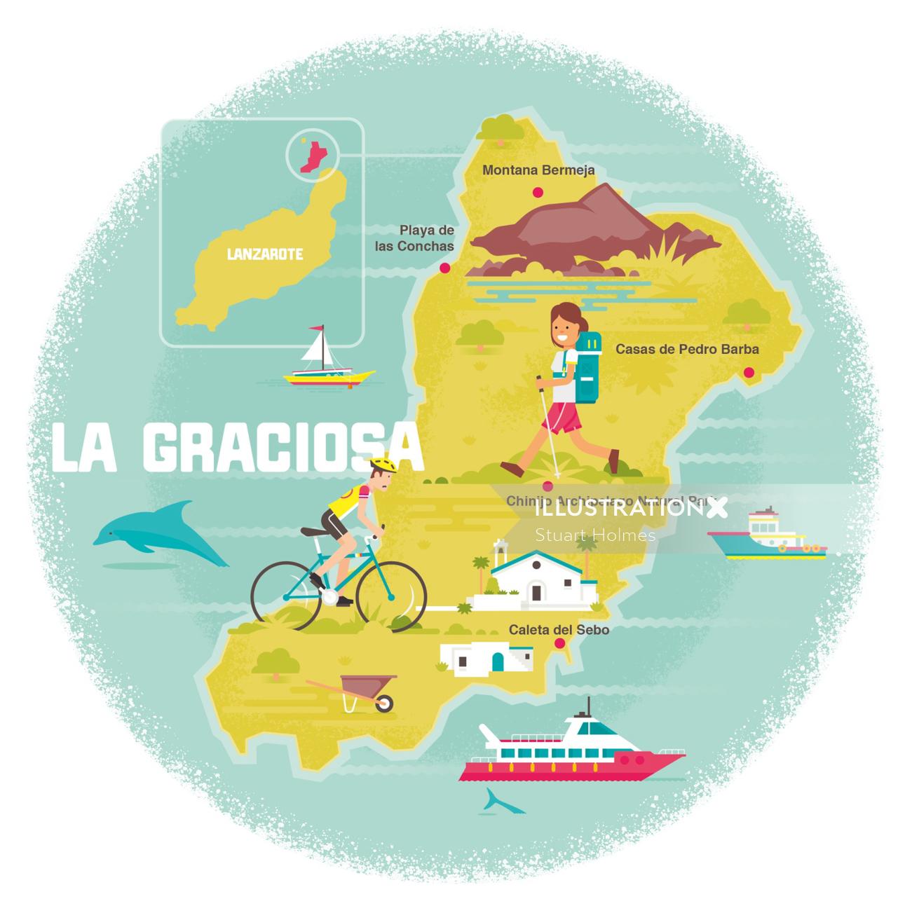 Map La Graciosa