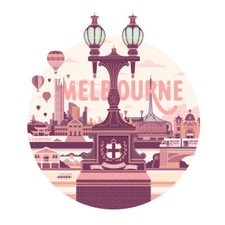 Vector ciudad de Melbourne