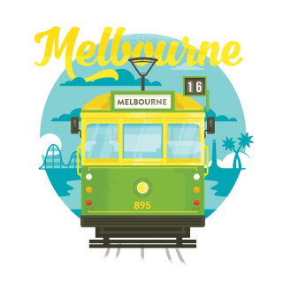 Vector de tranvía de Melbourne