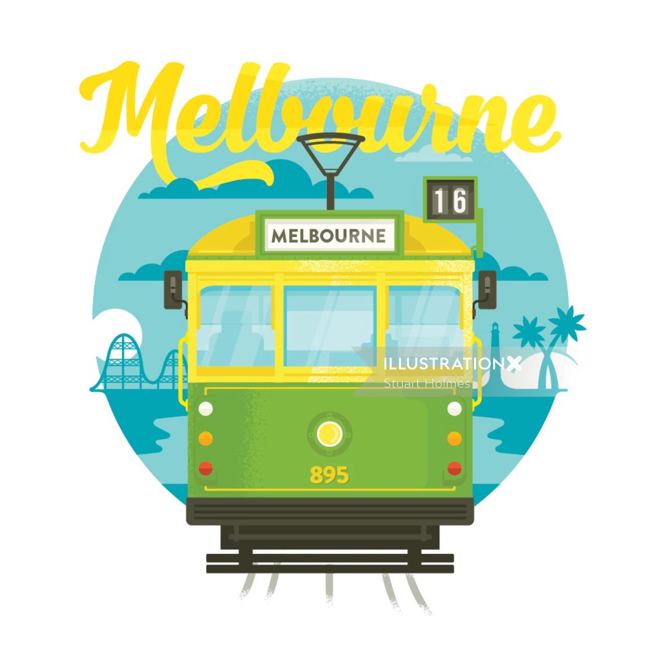 Vector Melbourne Tram