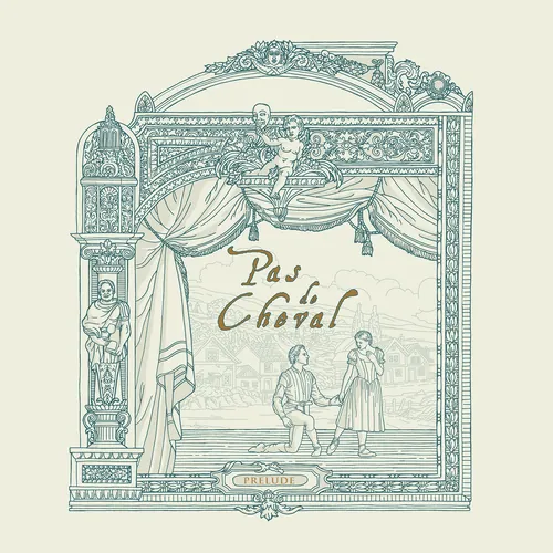 Vintage Pas de Cheval opera label illustration by Studio Duco