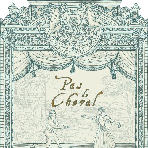 Ornate etched ballet scene titled Pas De Cheval by Studio Duco