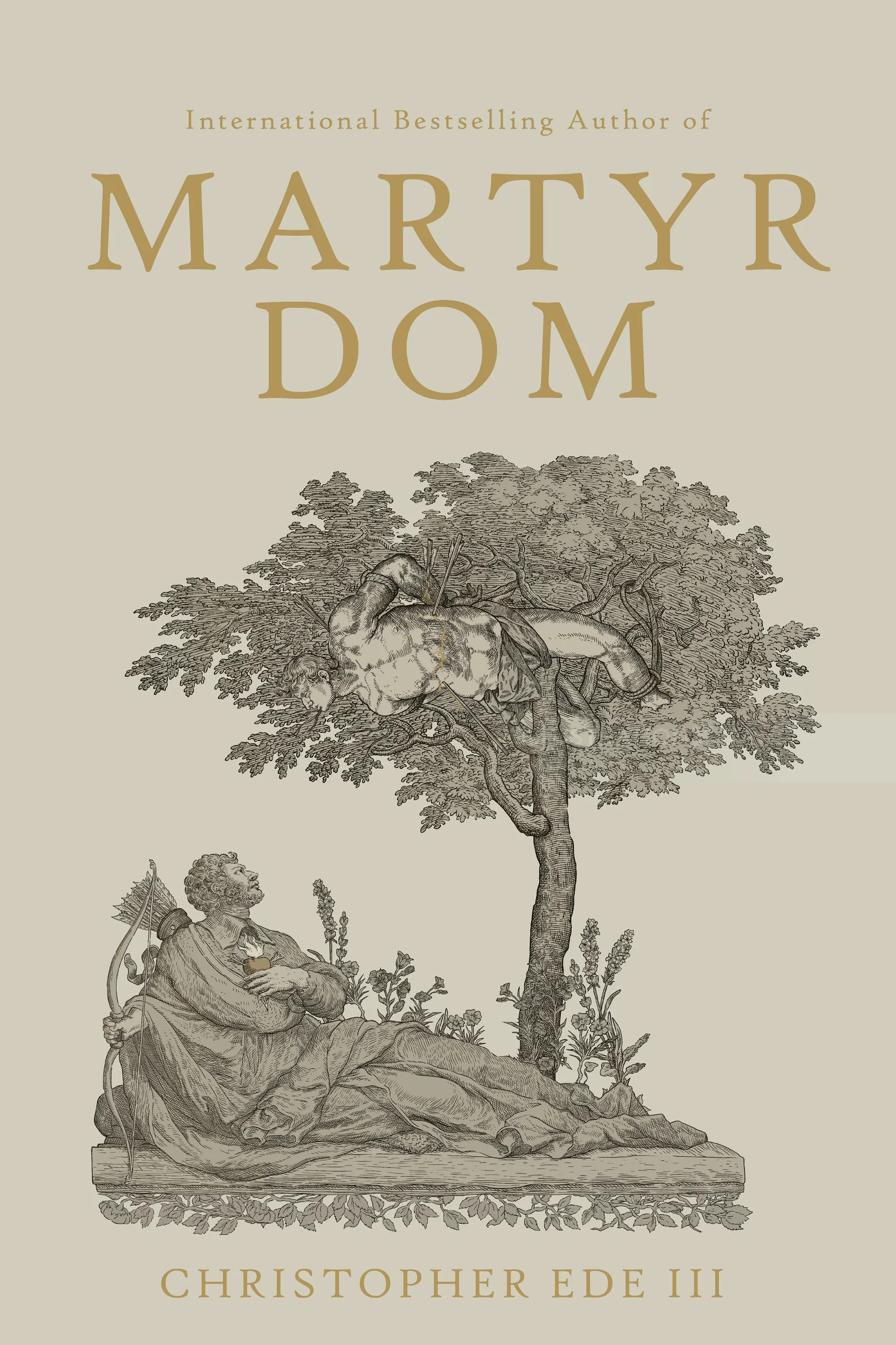 Studio Duco Abbildung des Heiligen Sebastian unter einem Baum auf dem Umschlag des Martyriums