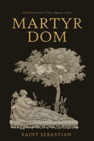 Illustration of Saint Sebastian tied to a tree with arrows