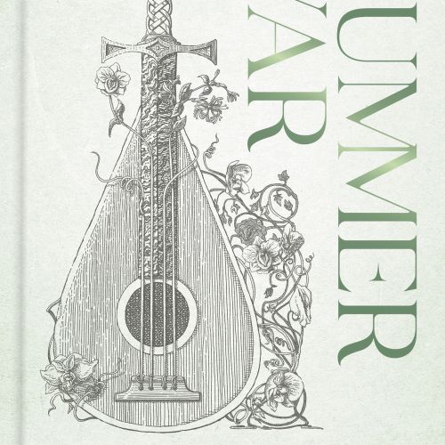 Book cover of The Summer War featuring a sword and lute illustration
