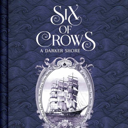 Book cover etching of a sailing ship by Studio Duco