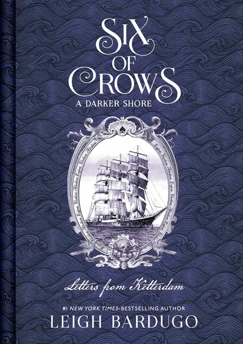Book cover etching of a sailing ship by Studio Duco
