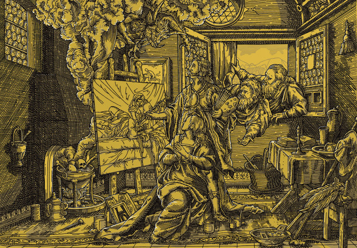 Historical illustration of the Rape of Artemesia