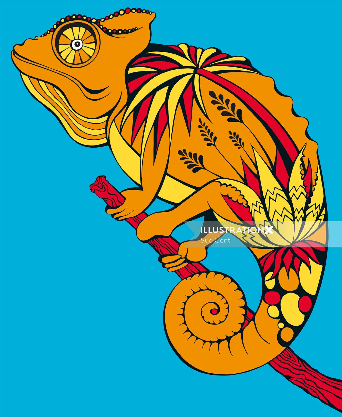 Graphic illustration of Lizard
