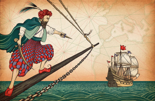 Capitão Jack Sparrow em Piratas do Caribe