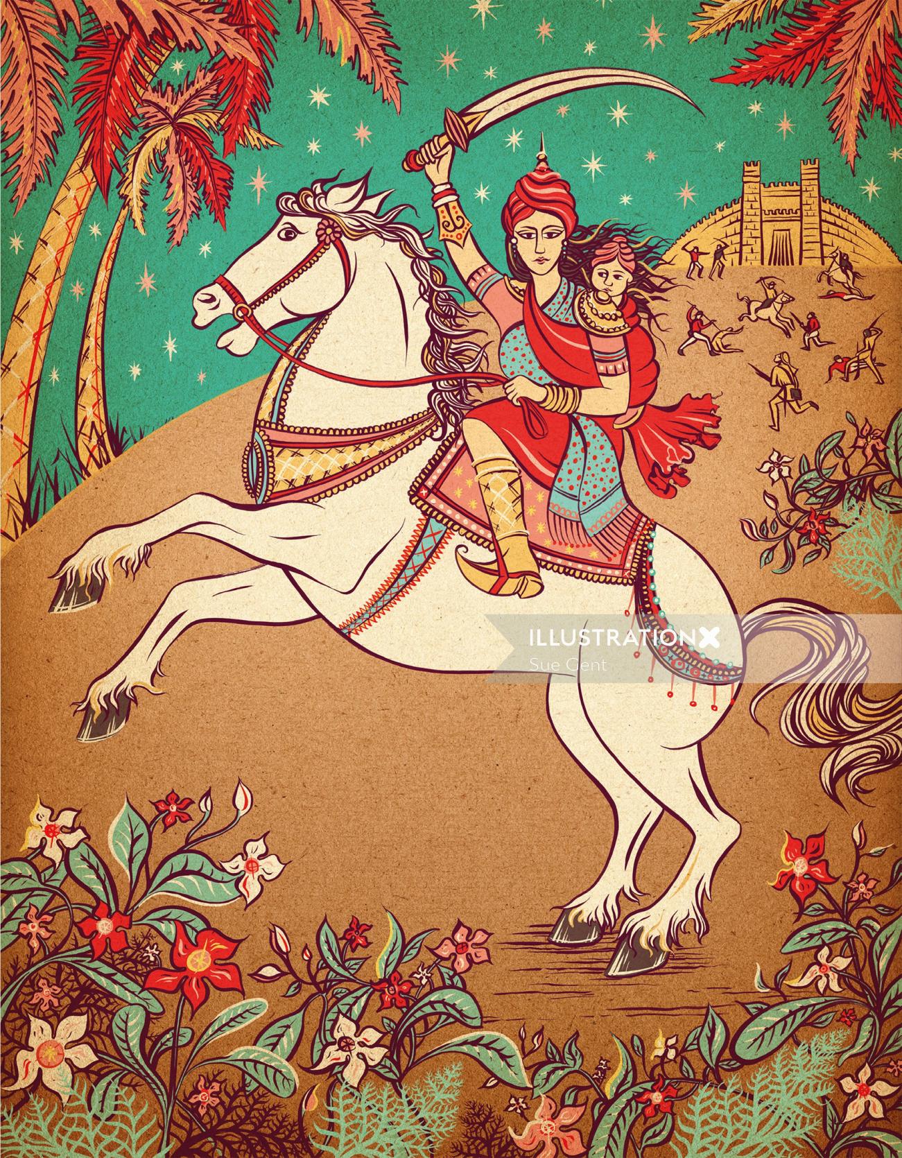 Rani lakshmi bai book cover design 