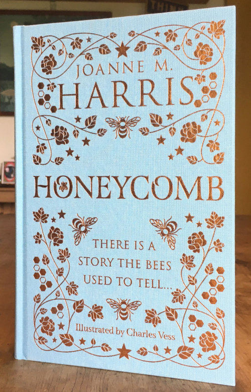 Gold foil cover art for 'Honeycomb' book