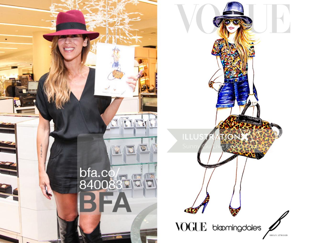 Live event drawing vogue fashion