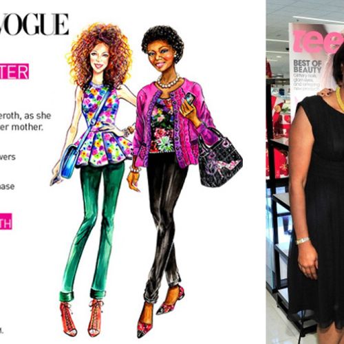 Live event drawing on Vogue cover