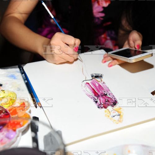 Live event drawing by artist