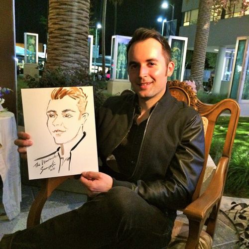 Live event drawing man with his portrait