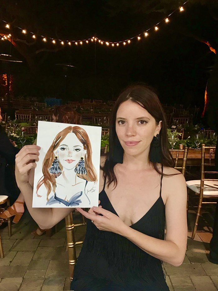 Live event drawing of beauty-portrait
