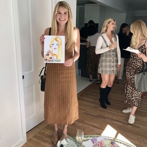 Live event drawing of women at nine west
