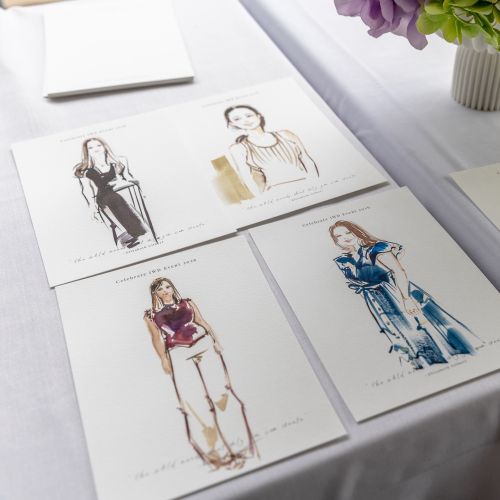 Delicate watercolour portraits created live by Sunwoo Mansour