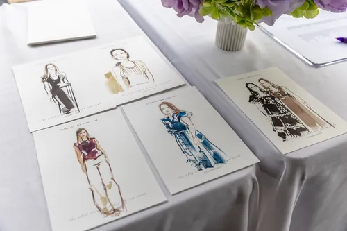Delicate watercolour portraits created live by Sunwoo Mansour