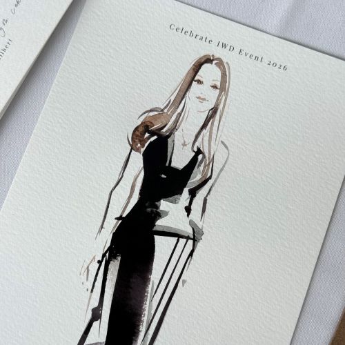 Fashion sketch celebrating International Women's Day by Sunwoo Mansour