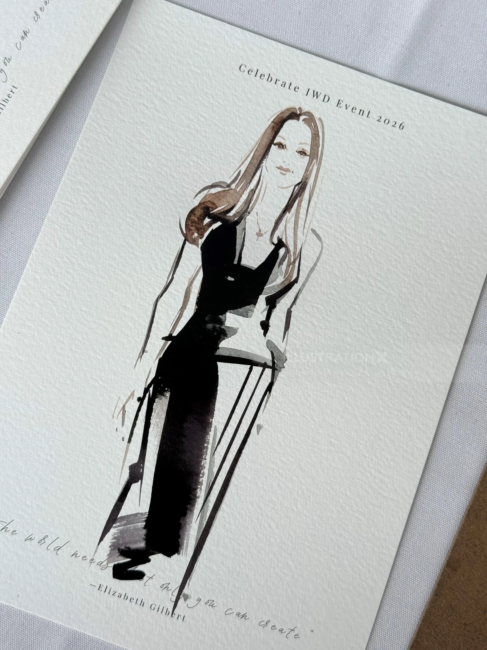 Fashion sketch celebrating International Women's Day by Sunwoo Mansour