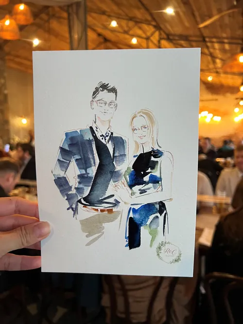 Wedding guest sketch by Sunwoo Mansour Live Events in Canberra