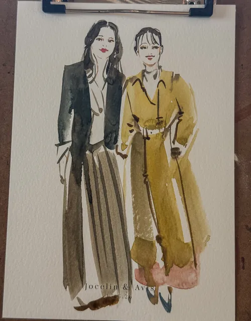 Live guest portrait at Sydney Opera House wedding by Sunwoo Mansour