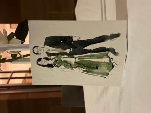Illustration eines formell gekleideten Paares von Sunwoo Mansour Live Events