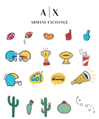 Football helmets, trophies, and sports icons illustration by Superama