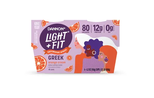 Dannon Light + Fit Greek yogurt orange cream flavor pack by Superama