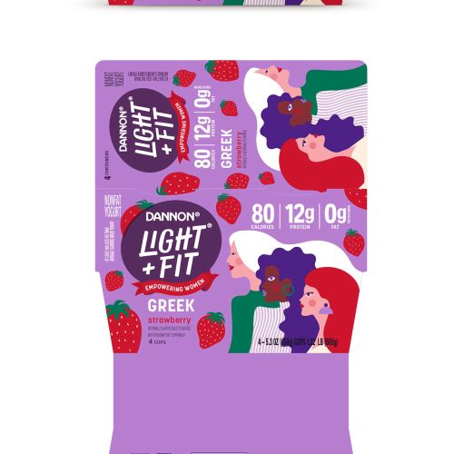 Dannon Light + Fit Greek yogurt packaging design by Superama