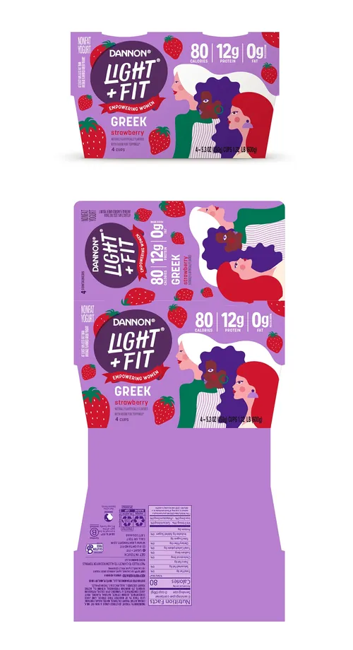 Dannon Light + Fit Greek yogurt packaging design by Superama