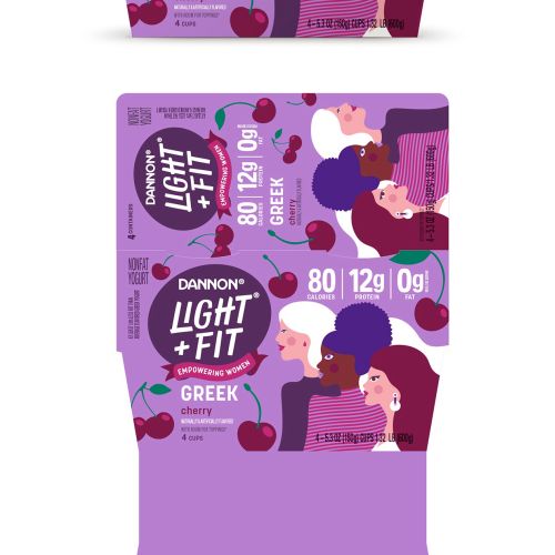 Dannon Light+Fit Greek yogurt packaging design by Superama