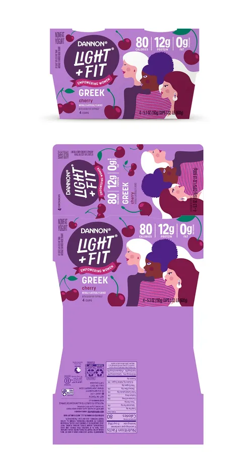 Dannon Light+Fit Greek yogurt packaging design by Superama