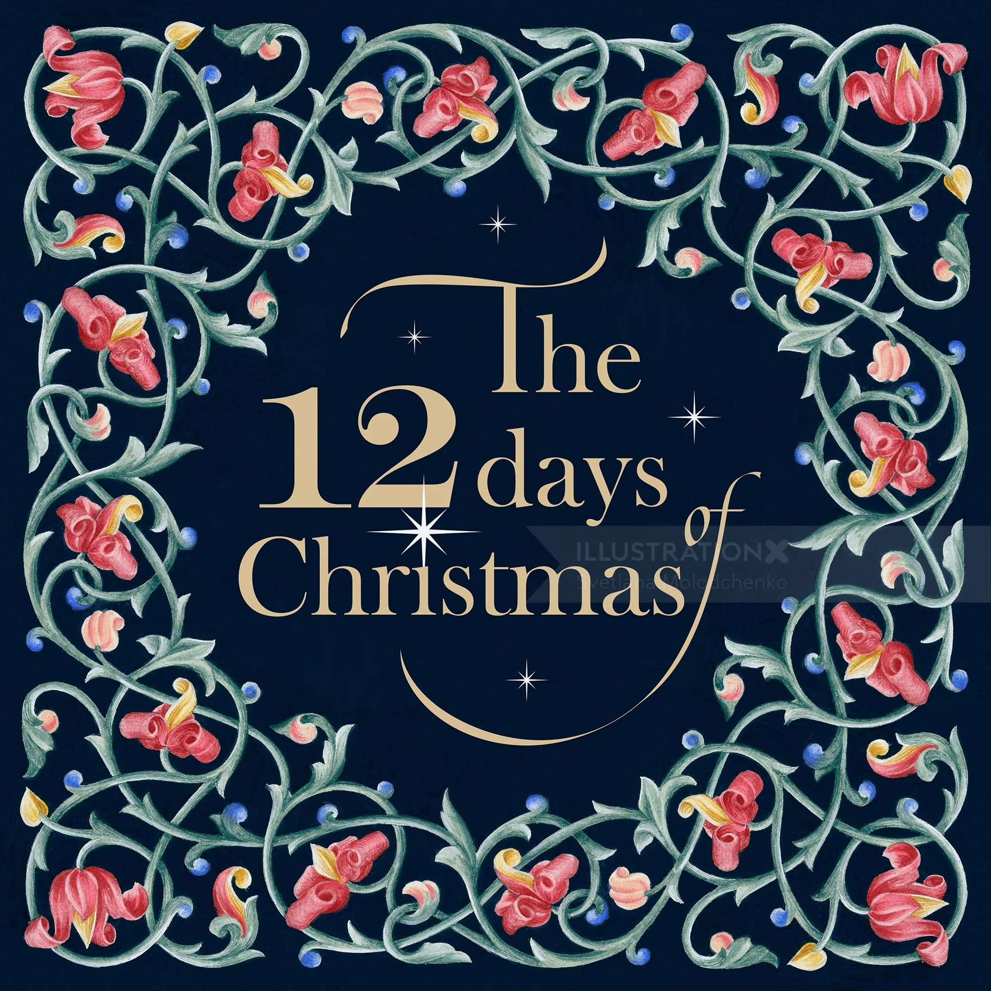 12 Days of Christmas memory matching game for Jacquie Lawson Advent